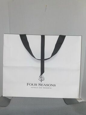 Four Seasons White & Black Branded Gift Bag